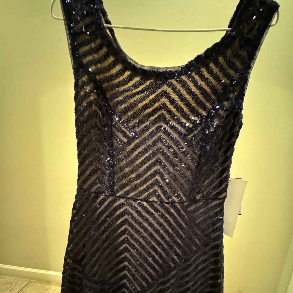 Blue sequins dress